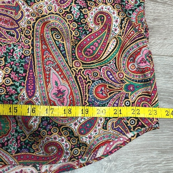 NWOT Chaps No Iron Paisley Long Sleeve Button Down Blouse XL - Picture 10 of 16